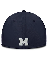 Jordan Men's Navy Michigan Wolverines Rise On-Field SwooshFlex Dri-fit Flex Hat