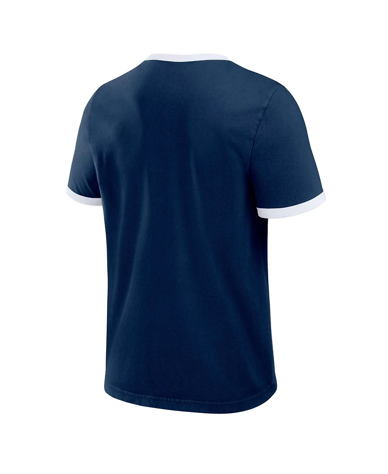 Darius Rucker Collection by Fanatics Men's Navy Los Angeles Dodgers Americana Washed Ringer T-Shirt