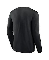 Logo Athletic Men's Black Philadelphia Eagles Primary Long Sleeve T-Shirt