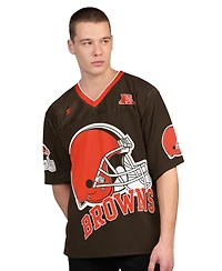 Starter Men's Brown/White Cleveland Browns Short Sleeve Long T-Shirt