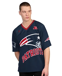 Starter Men's Navy/White New England Patriots Short Sleeve Long T-Shirt