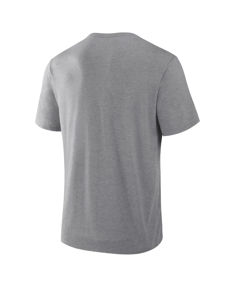 Fanatics Men's Heather Gray Seattle Seahawks Heritage Tribute Tri-Blend T-Shirt