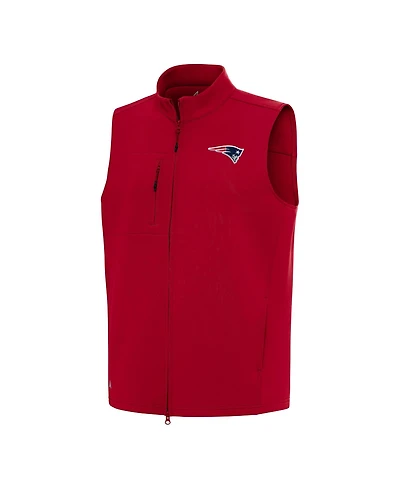 Antigua Men's Red New England Patriots Demand Full-Zip Vest