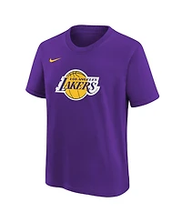 Nike Big Boys and Girls Purple Los Angeles Lakers Team Essential Logo T-Shirt