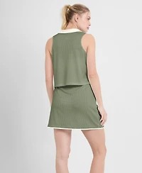 Fanatics Women's Olive Atlanta Braves Studio Wellness V-Neck Tank Top