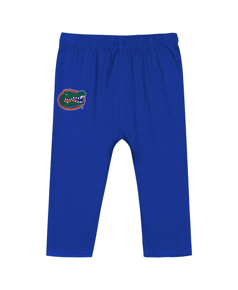 Outerstuff Baby Boys and Girls Royal Florida Gators Double Up Long Sleeve Bodysuit Pant Set