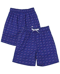 Wes & Willy Big Boys and Girls Royal Buffalo Bills Fleur Swim Trunks