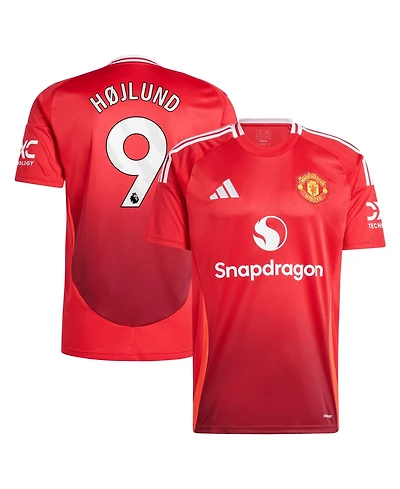 Adidas Men's Rasmus Højlund Red Manchester United 2024/25 Home Replica Player Jersey