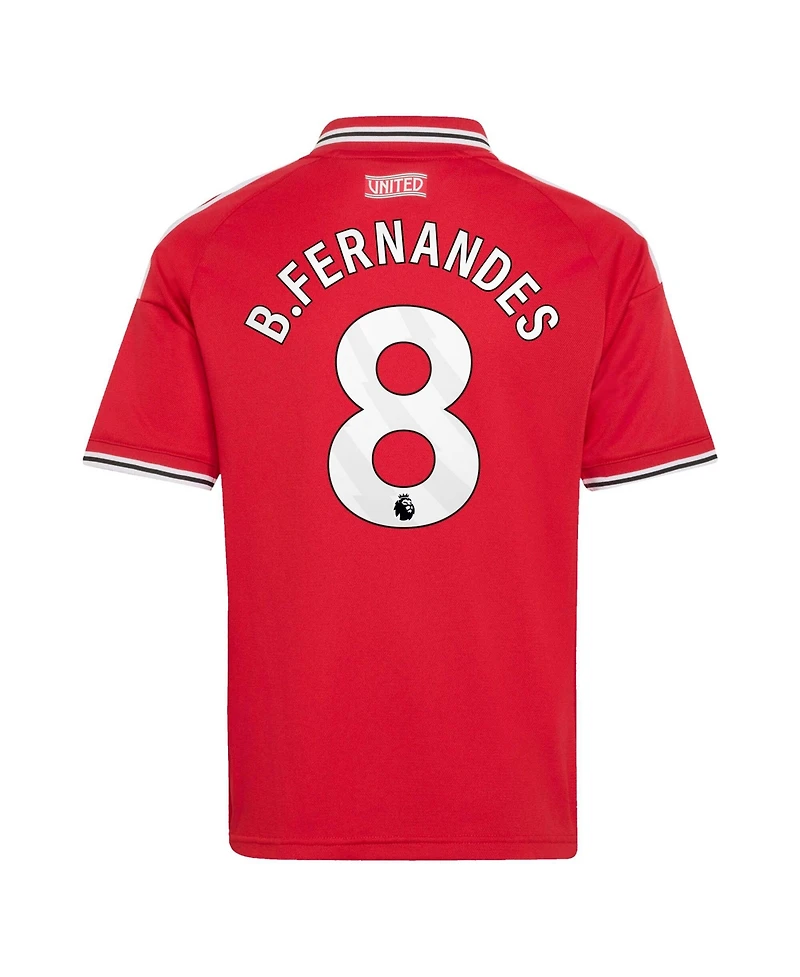 Adidas Big Boys and Girls Bruno Fernandes Red Manchester United 2026/27 Home Replica Jersey