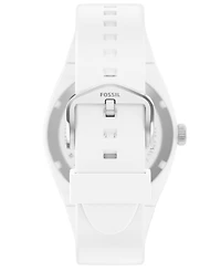 Fossil Men's Everett Three-Hand White Silicone Watch 42mm