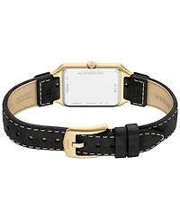 Fossil Women's Raquel Three-Hand Date Black Leather Watch 23mm