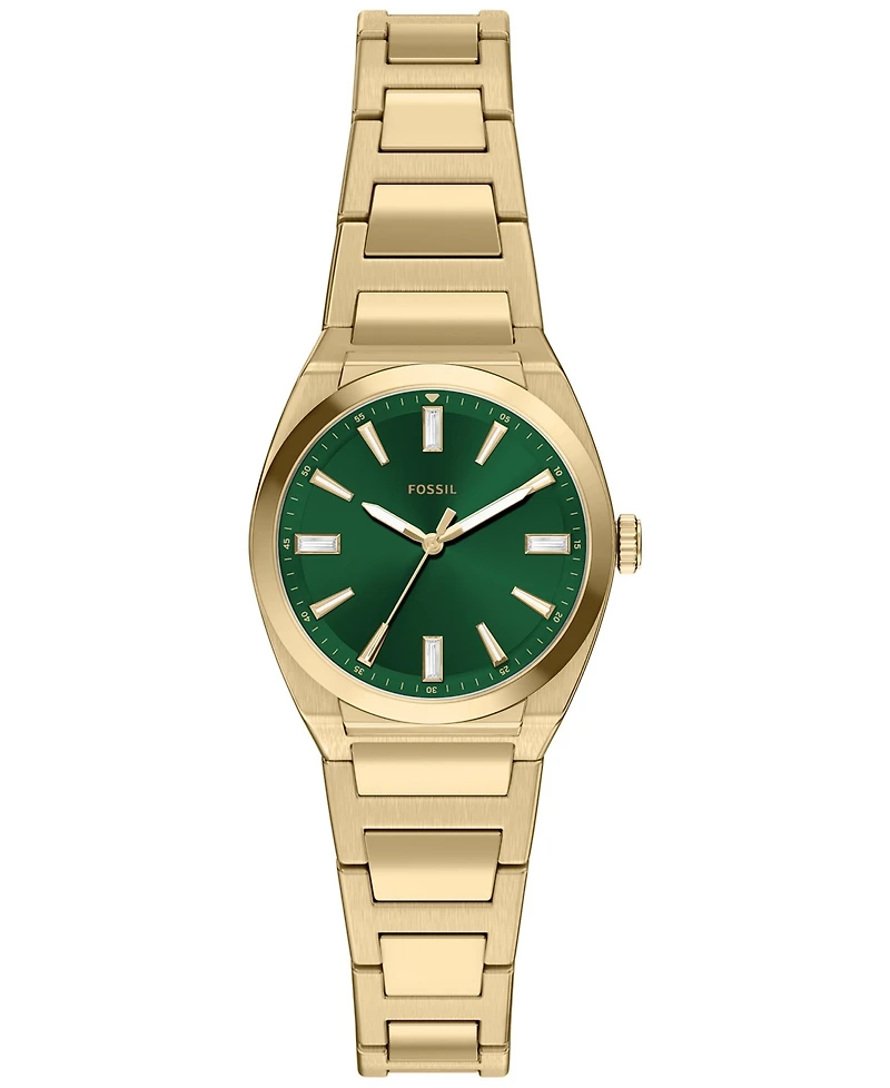 Fossil Women's Everett Three-Hand Gold-Tone Stainless Steel Watch 27mm