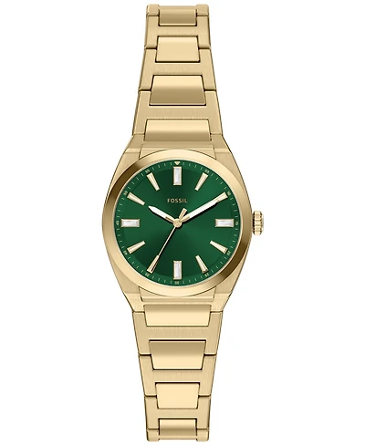 Fossil Women's Everett Three-Hand Gold-Tone Stainless Steel Watch 27mm