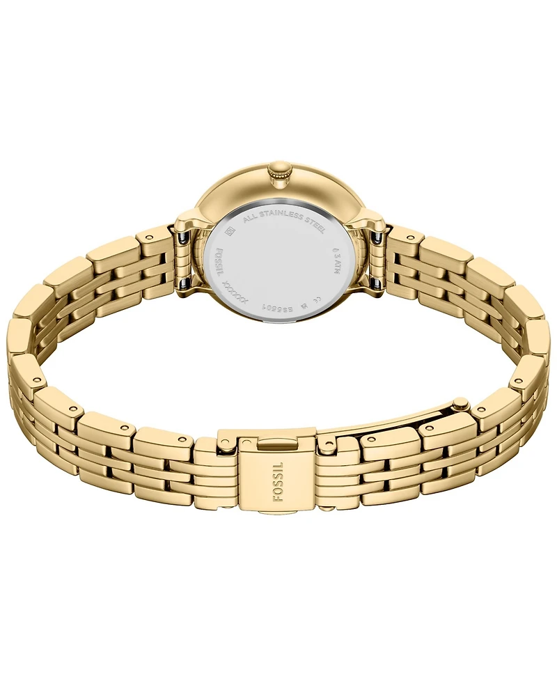 Fossil Women's Heidi Three-Hand Gold-Tone Stainless Steel Watch 26mm