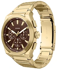 Fossil Men's Everett Chronograph Gold-Tone Stainless Steel Watch 44mm