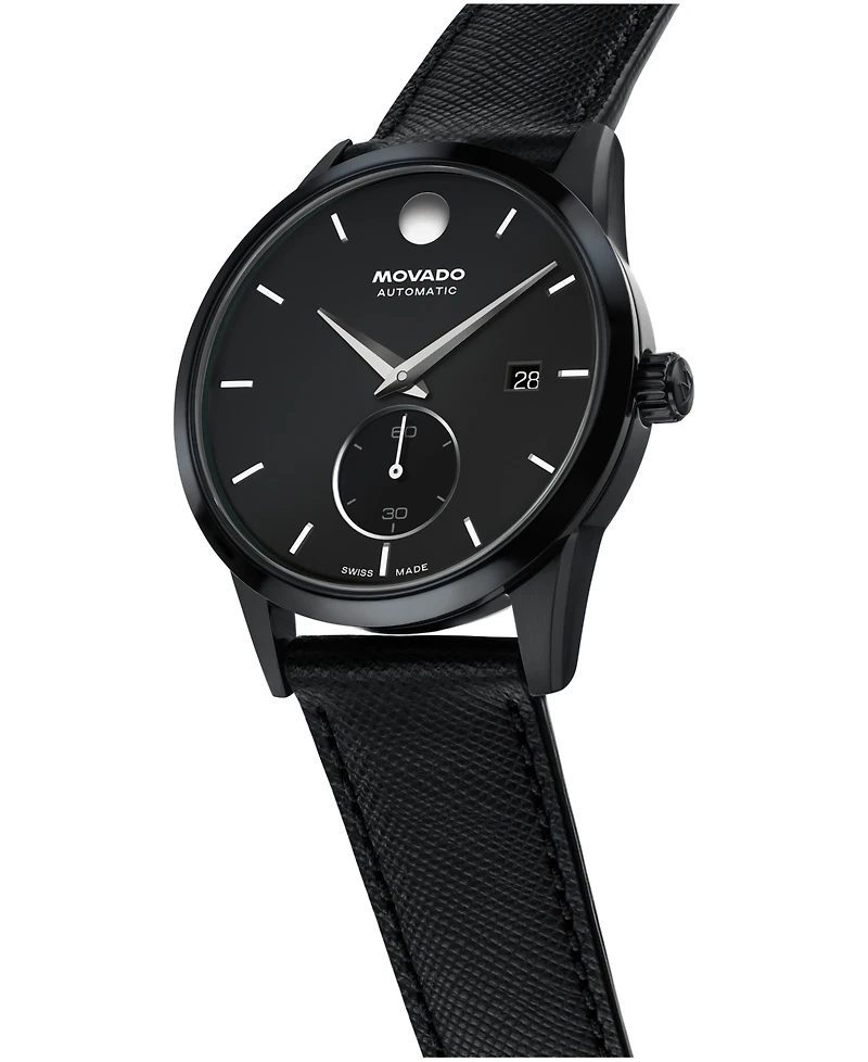 Movado Men's Museum Taga Swiss Automatic Leather Watch 40mm