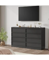 gaomon 4 Drawers Nightstand for Bedroom, 39in Tall Small End Side Table with Large Storage and Anti-Tip Design, Modern Bedside Table Organizer