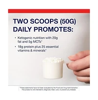 Metagenics Ketogenic Shake Keto Protein Powder Low Carb, Sugar Free, Gluten Free Meal Replacement 25 Vitamins and Minerals Vanilla 14 Servings