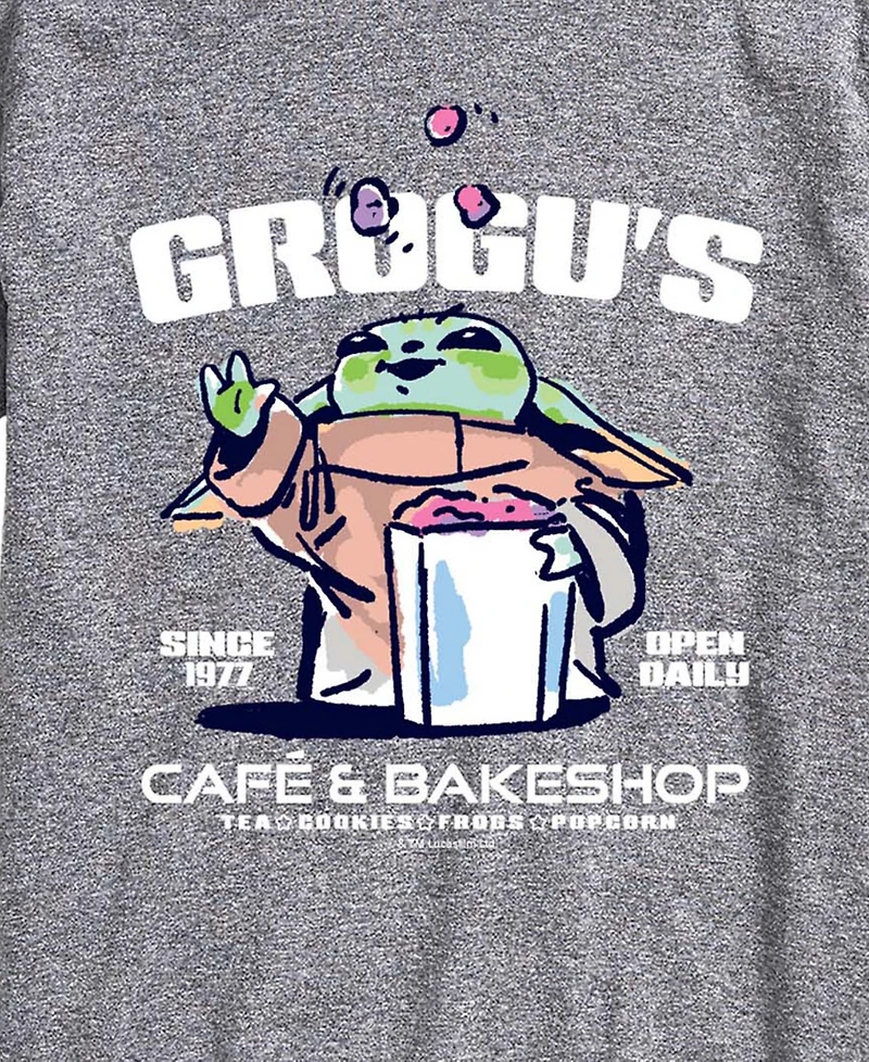 Airwaves Men's The Mandalorian & Grogu Grogus Cafe Bakeshop Graphic T-Shirt