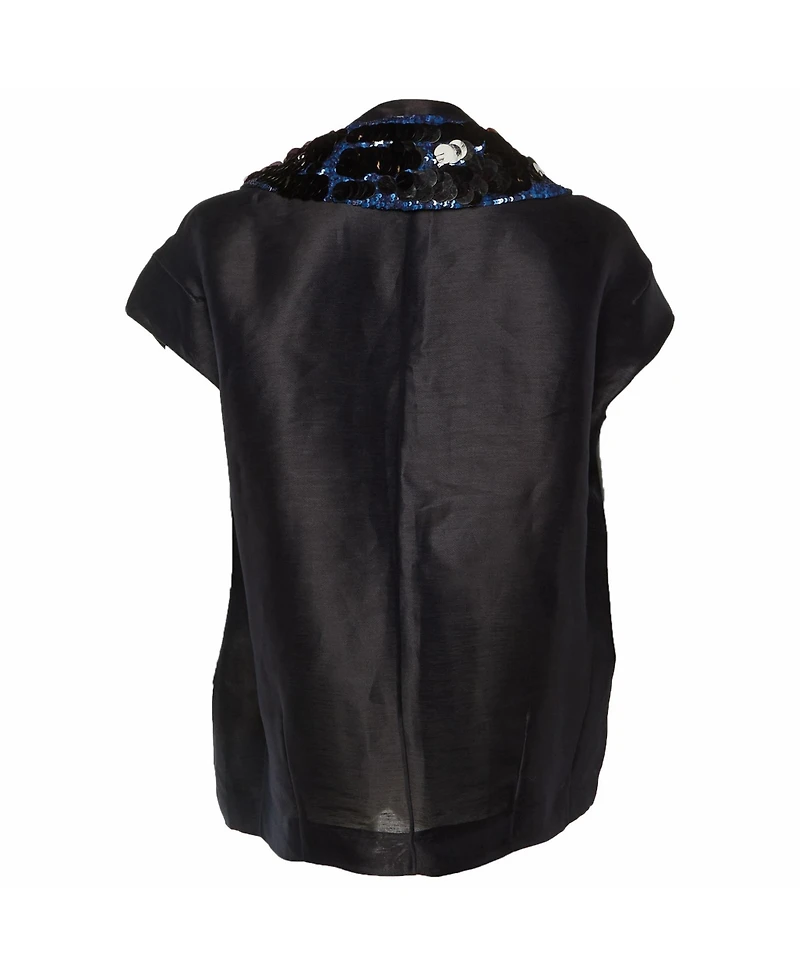 Pre-Owned Marni Women's Embellished Detail Silk and Linen Open Jacket