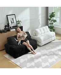gaomon 3-in-1 Folding Sofa Bed, Convertible Single Futon Couch Bed with Back Support and Pillow