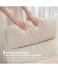 gaomon Teddy Fleece Rocking Chair with Footrest, Modern Nursery Glider Chair with Side Pockets and Pillow