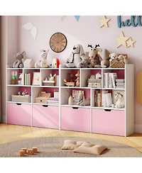 gaomon 2 Set of Toy Storage Organizer, Kid Bookshelf, Toy Storage Cabinet, Toddler Bookcase Cabinet for Playroom, Bedroom, Nursery, Living Room