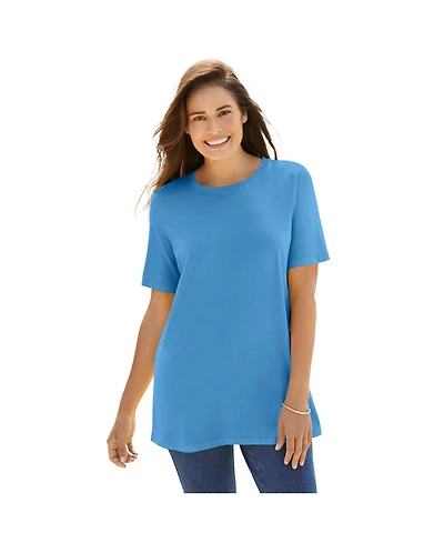 Woman Within Women's Perfect Short-Sleeve Crewneck Tee
