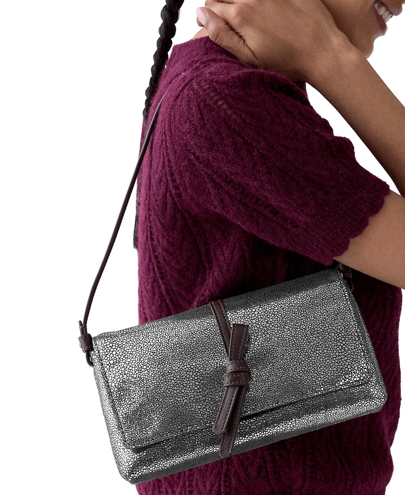 kate spade new york Loop Metallic Dot Small Flap Shoulder Handbag