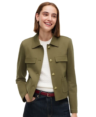 Tommy Hilfiger Women's Ponte Knit Band Collar Jacket