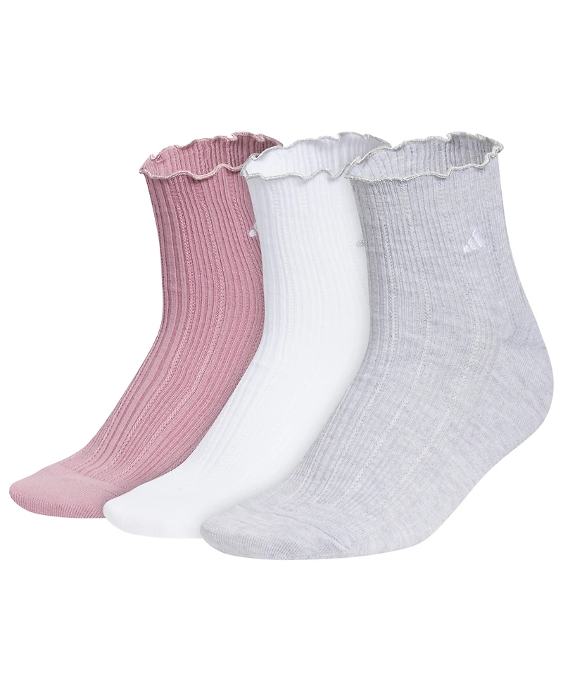 adidas Women's Lifestyle Superlite Quarter Socks, 3-Pack