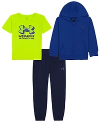 Under Armour Boys' 2T-7 Long-Sleeve Hoodie, T-Shirt and Pants, 3-Piece Set