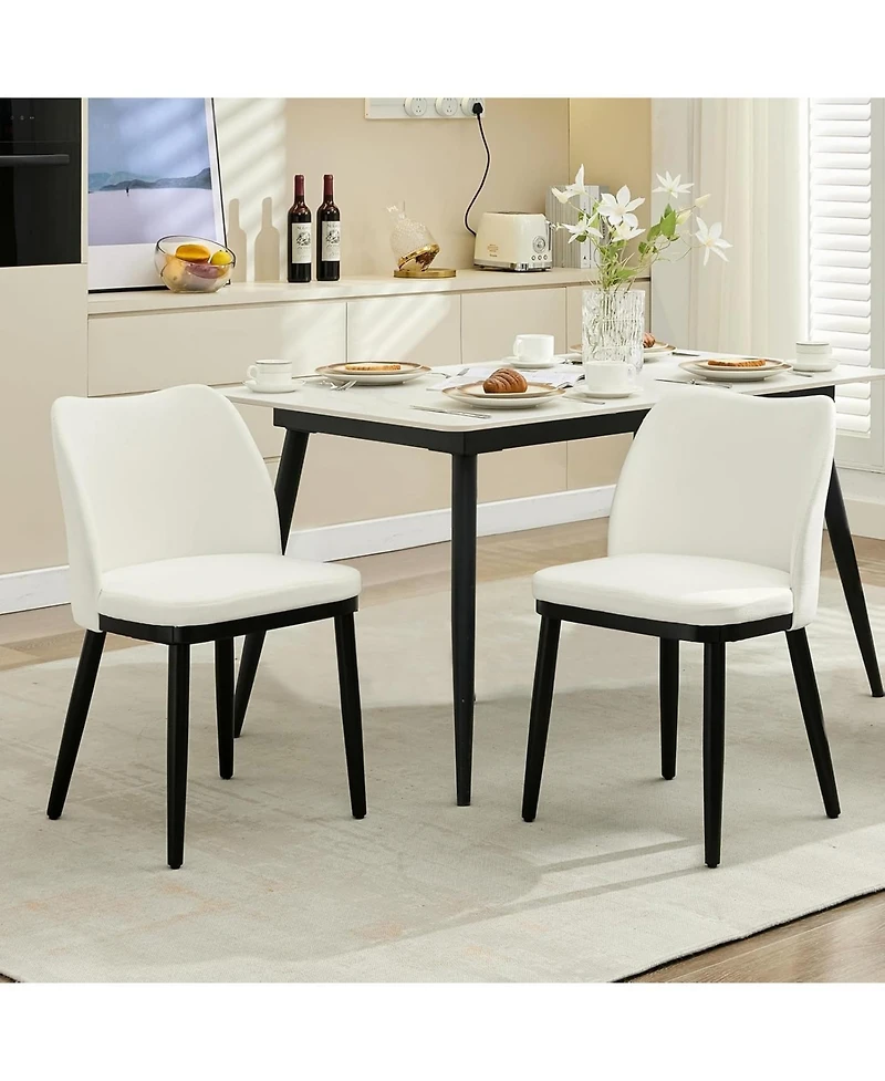 gaomon Dining Chairs Set of 2 Upholstered Velvet Dining Room Side Chairs
