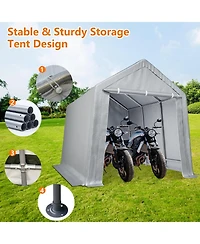 gaomon 13x20 Feet Heavy Duty Outdoor Carport Canopy, 180G Double-Coated Pe, Roll-Up Zipper Door, Removable Sidewalls