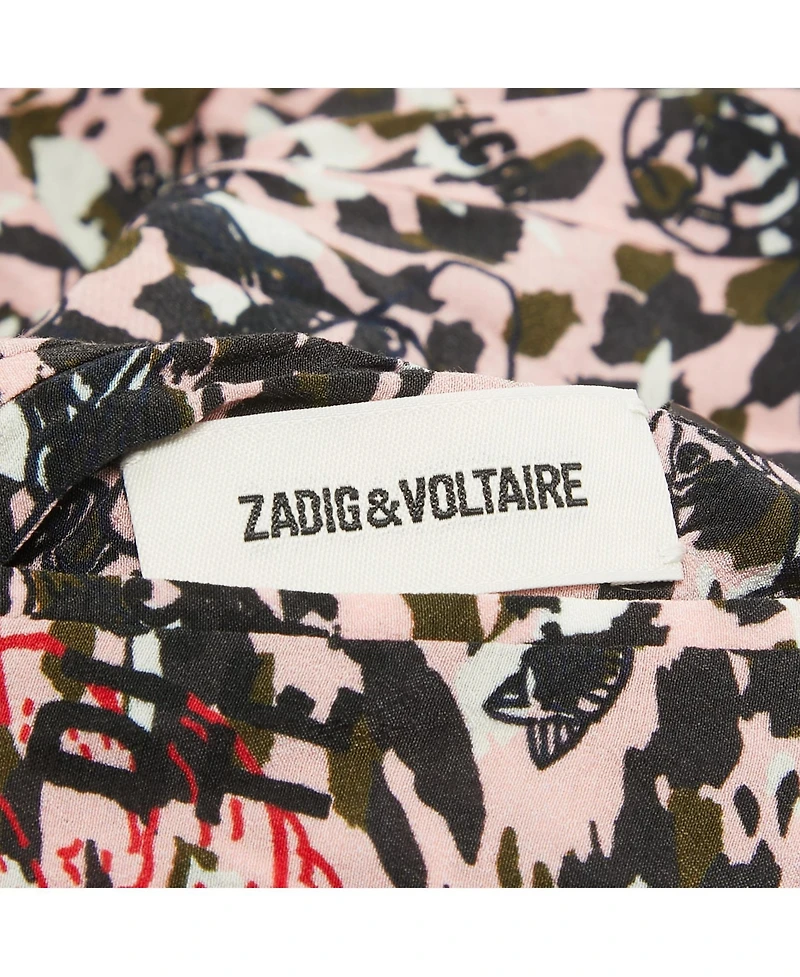 Pre-Owned Zadig & Voltaire Women's Printed Crepe Reversible Billy Leo Jacket