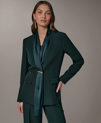 Donna Karan New York Women's Scarf Collar Blazer