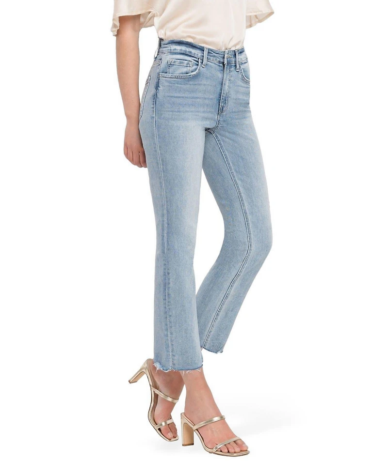 Flying Monkey Women's High Rise Crop Straight Jeans