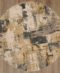 Closeout! Karastan Elements Treviso Grey 8' x 8' Round Area Rug