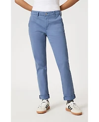 Mavi Jeans Women's Kathleen Mid Rise Boyfriend Chino Riviera Casual Twill