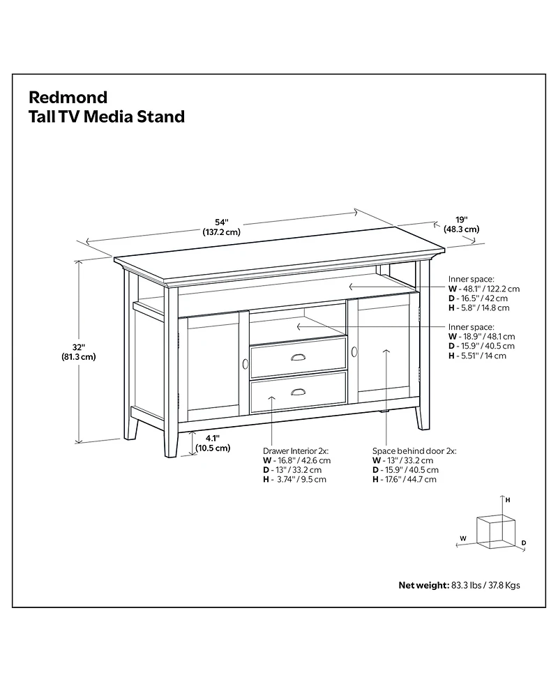 Avalin Tall Tv Stand