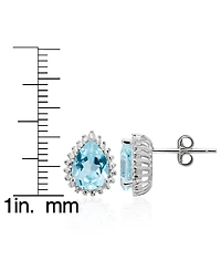 Macy's Simulated Cubic Zirconia Teardrop Pendant Necklace with Matching Stud Earrings 2-Piece Set
