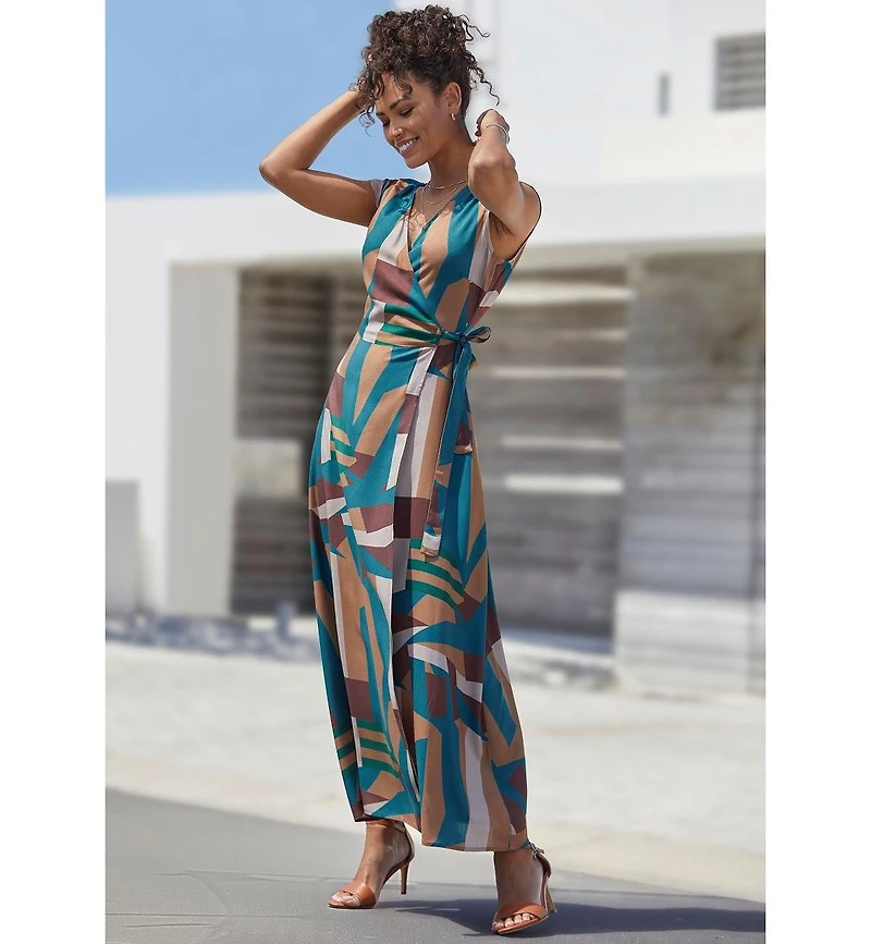 Lascana Women's Wrap Maxi Dress