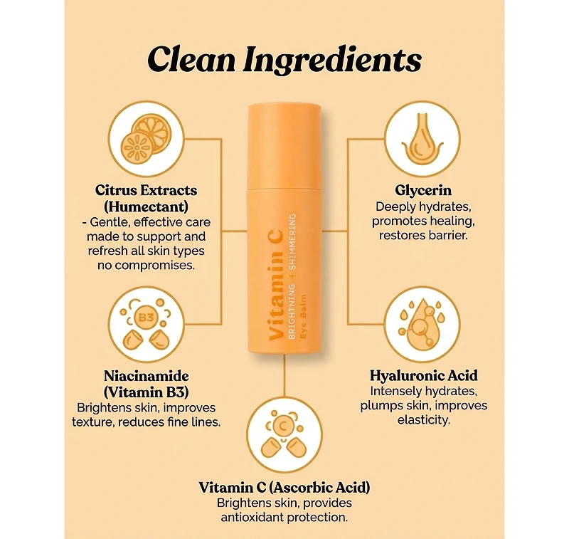 Vitamin C Brightening + Shimmering Eye Balm - Korean Skin Care Radiance Stick
