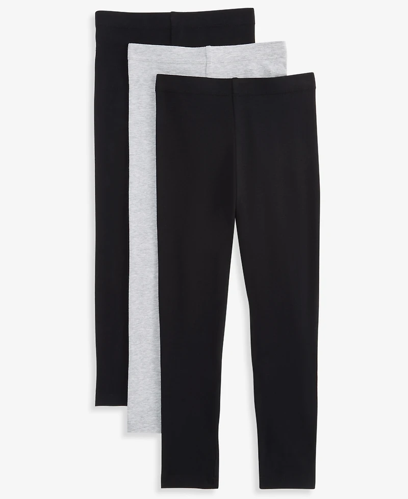 Epic Threads Girls' Xs-xl Solid and Heathered Leggings, 3-Pack, Macy's Exclusive