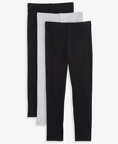 Epic Threads Girls' Xs-xl Solid and Heathered Leggings, 3-Pack, Macy's Exclusive