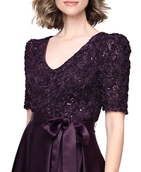 Alex Evenings Petite V-Neck A-Line Ball Gown