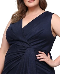Alex Evenings Plus V-Neck Sleeveless Ball Gown