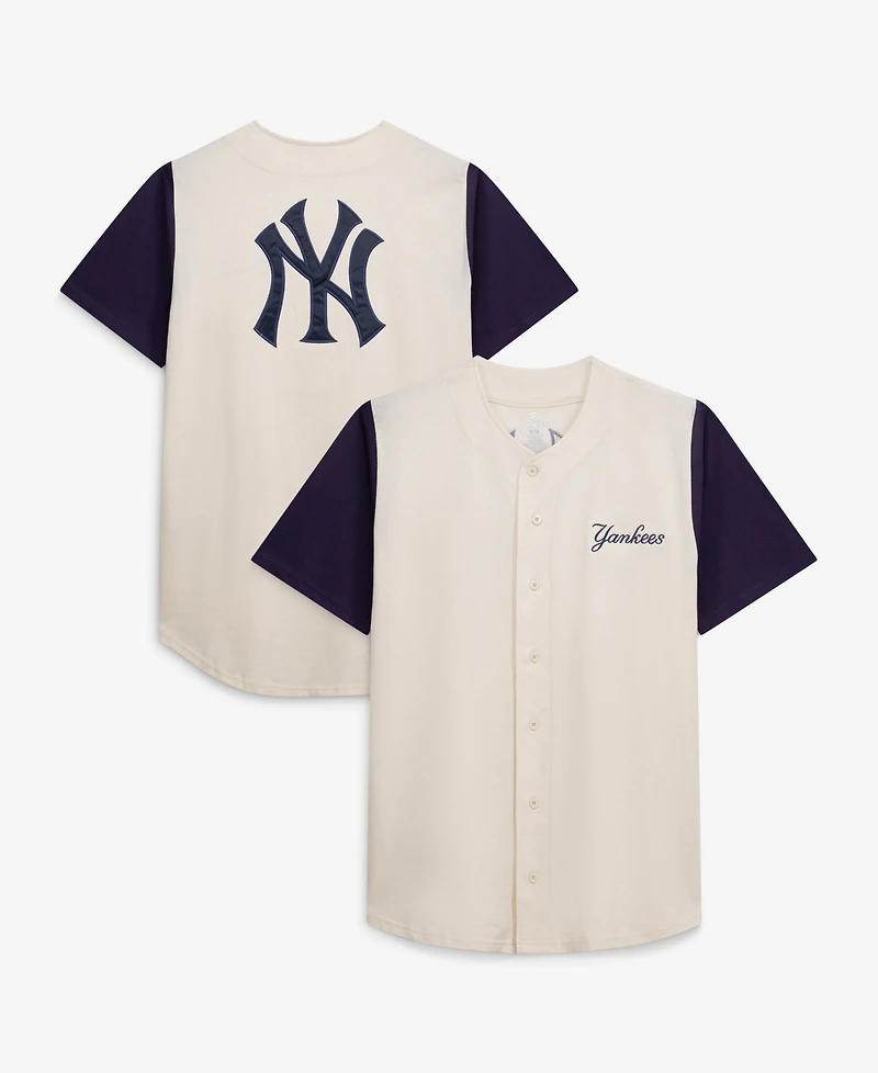 Fanatics Men's Cream New York Yankees Big & Tall Full-Button Jersey