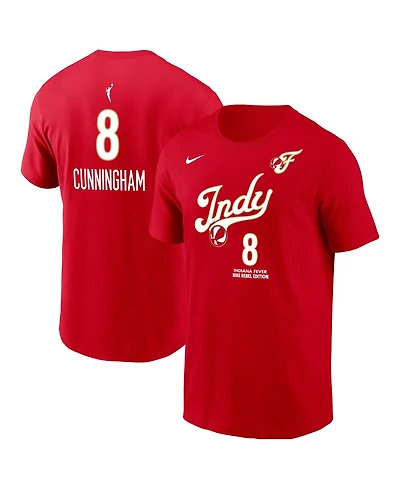 Nike Men's Sophie Cunningham Red Indiana Fever Name & Number Rebel Edition T-Shirt