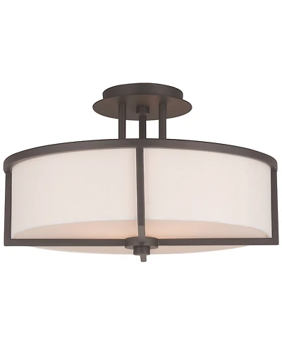 Livex Wesley 3-Light Semi-Flush Mount